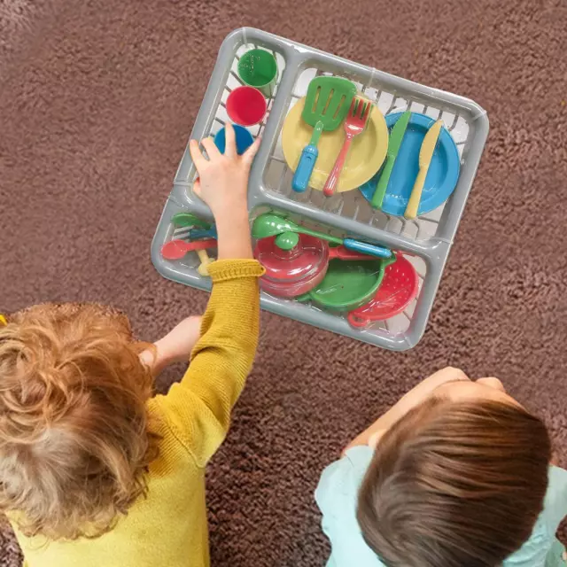 28 utensili da cucina giocattolo per bambini, pentole e piatti da gioco per