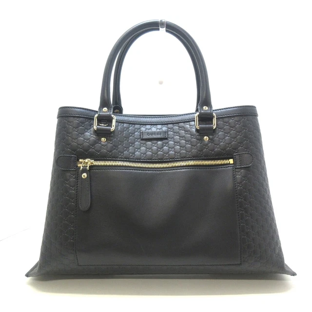 Auth GUCCI Micro Guccissima 510291 Black Leather Tote Bag Auth GUCCI Micro Guccissima 510291 Black Leather Tote Bag
