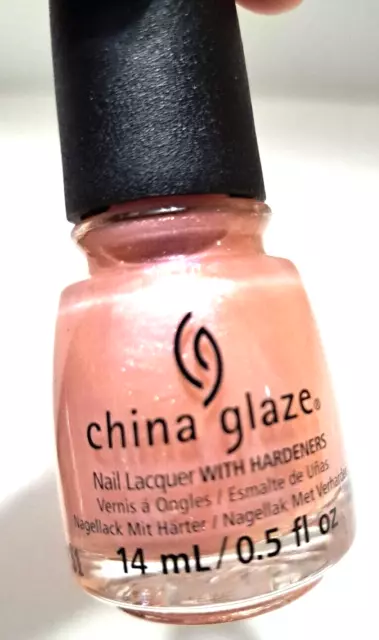 China Glaze Nail Lacquer w/ Hardeners Temptation Carnation Full Size Nail Polish