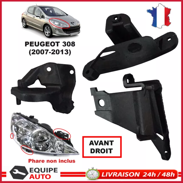 SUPPORT CLIPS REPARATION Phare Avant Droit prévu Peugeot 308 I - 6212E4 EUR  23,90 - PicClick FR