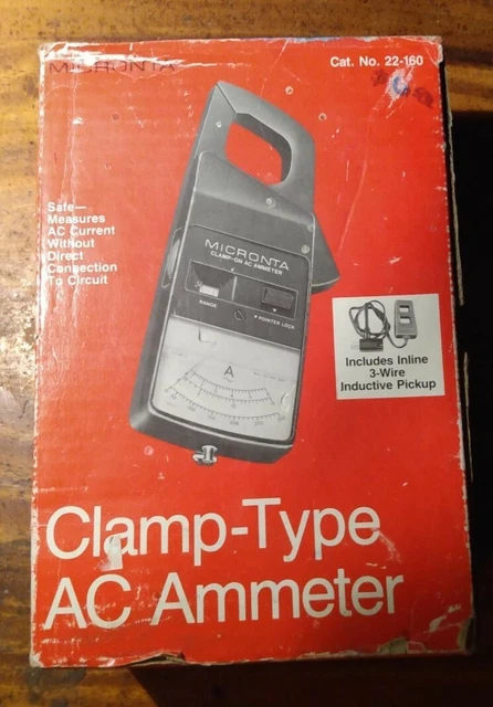 Micronta Clamp-Type AC Ammeter with Inline Inductive Pickup D1