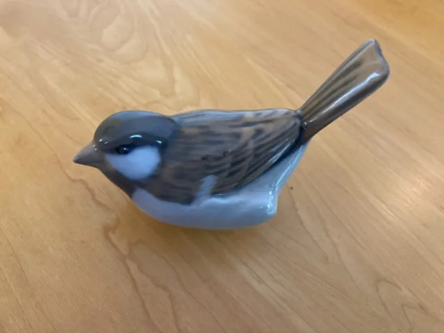 Vintage Royal Copenhagen Porcelain SPARROW Bird Figurine Denmark #1081