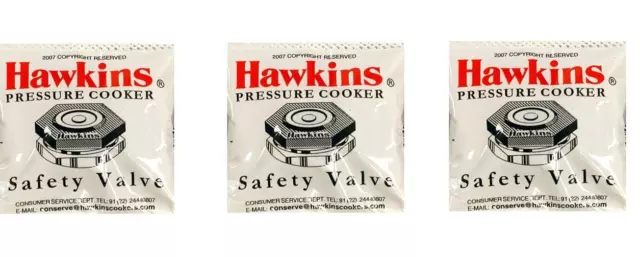 Hawkins SV Safety Valve For All Type Hawkins Pressure Cooker 1.5 L To 22  3 Pcs