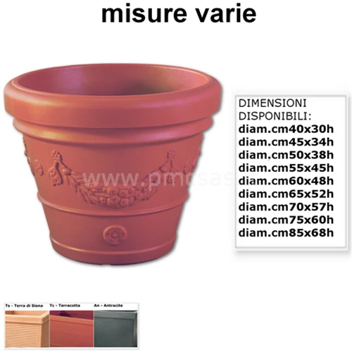 Vasi In Plastica Idra Festonato Da Diam.cm40 A Cm85 Vasi Decorati