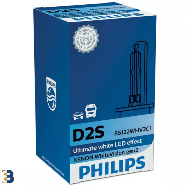 PHILIPS D2S Xenon White Vision GEN2 85V 35W Car Headlight Bulb HID 85122WHV2C1