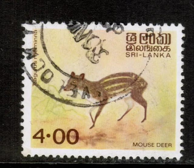 Ceylon Sri Lanka 1982-89 SG782 4r Indian Spotted Chevrotain Mouse Deer Used