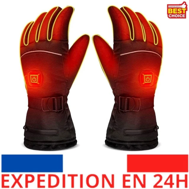 Z-YQL Gants Chauffants Electrique d'Hiver Coupe-Vent Hommes/Femme Ski Alpinisme*