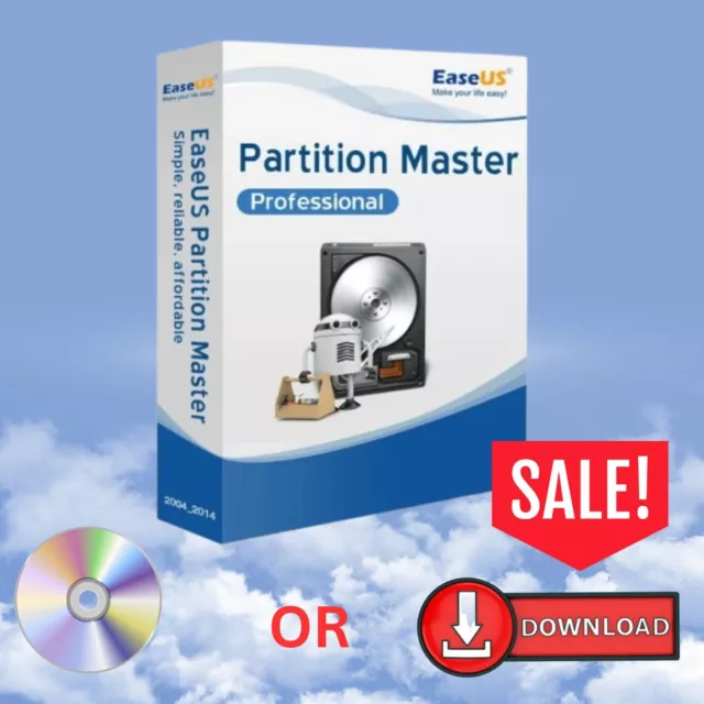 EaseUS Partition Master Professional 18.0  | Current Version for One  PC DVD