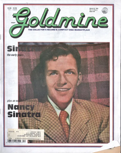 GOLDMINE Record  Magazine March 22, 1991-Frank Sinatra, Intvw with Nancy Sinatra