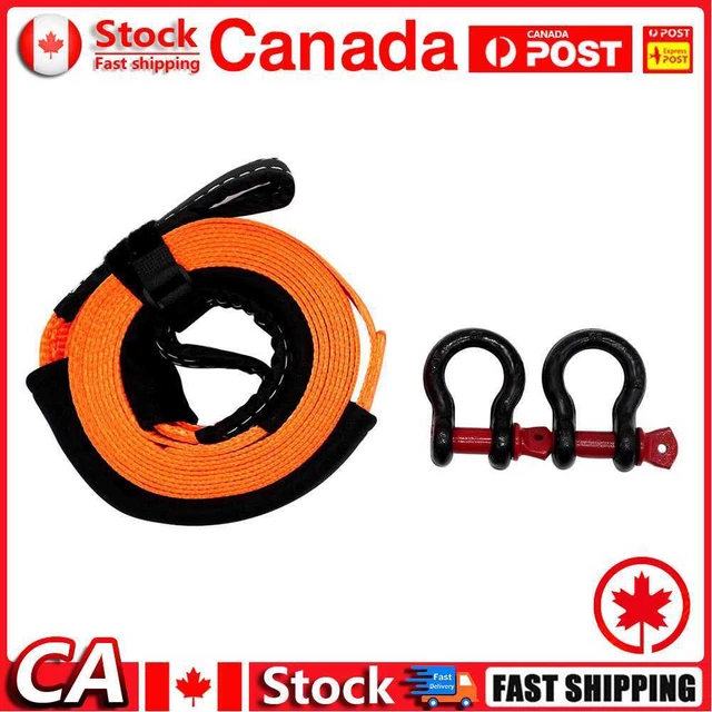 5m 5 Tons Heavy Duty Car Recovery Tow Strap Towing Rope with 2 Tow Hooks CA