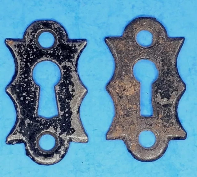 Keyhole Lock Escutcheon Plate Cast Iron Steampunk Vintage Skeleton Key