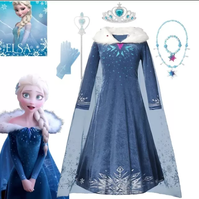 Robe de déguisement Princesse Reine des glaces 4-6 ans