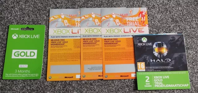 Microsoft Xbox Live Gold 3 Months & Several 2 Day Trials