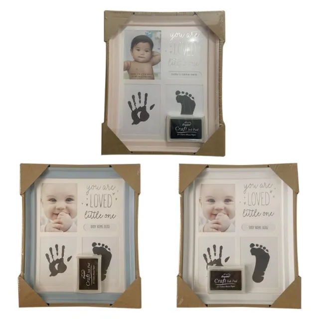 Baby Kids Birthday Hand Foot Print Ornaments 12 Months Photo Frame