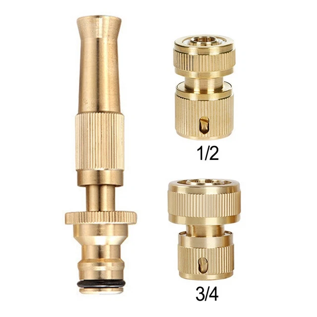 Buse De Tuyau D'arrosage, Pulvérisation D'eau Haute Pression, Long Tuyau En Laiton, Buse Réglable Pour Lavage De Voiture, Arrosage De Jardin, Buse De