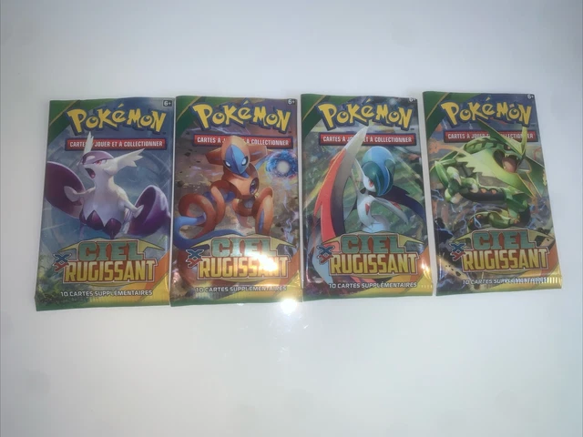 ART SET 4 Booster Carte Pokemon Vide Serie XY Ciel Rugissant En