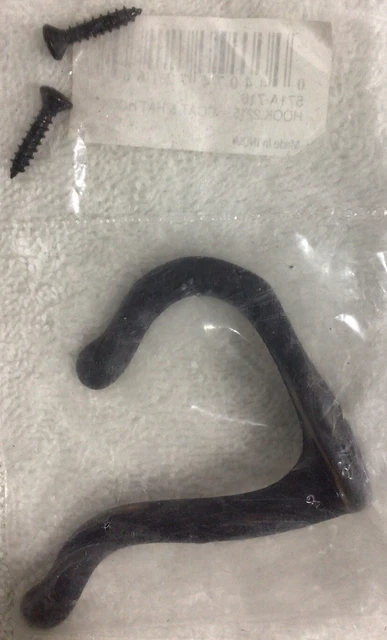 6x Ives by Schlage 571A-716 Coat and Hat Hook Matte Black Hardware. New