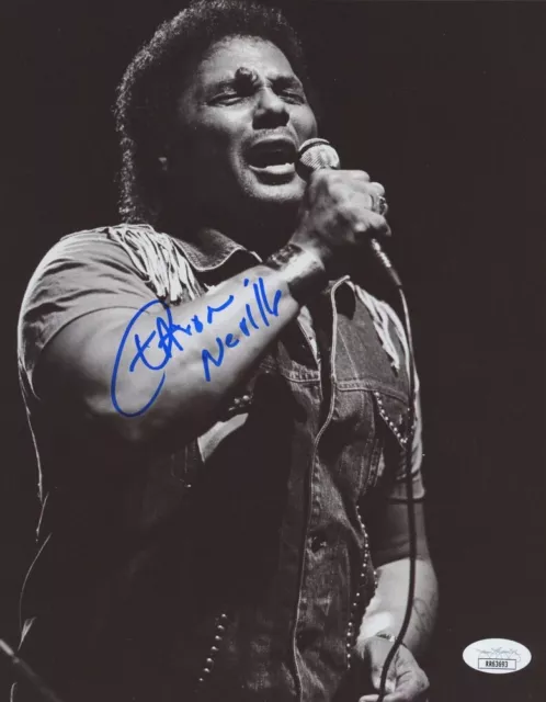 Aaron Neville Brothers Yellow Moon Signed 8x10 Photo JSA COA