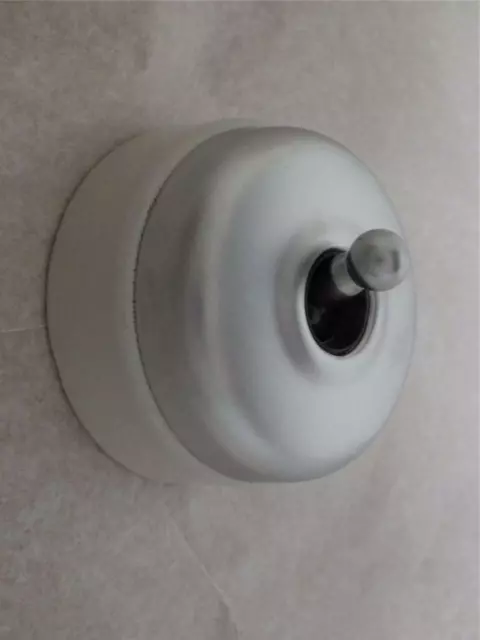 Classic Electric smooth shallow cover satin chrome 30 W white porcelain switch