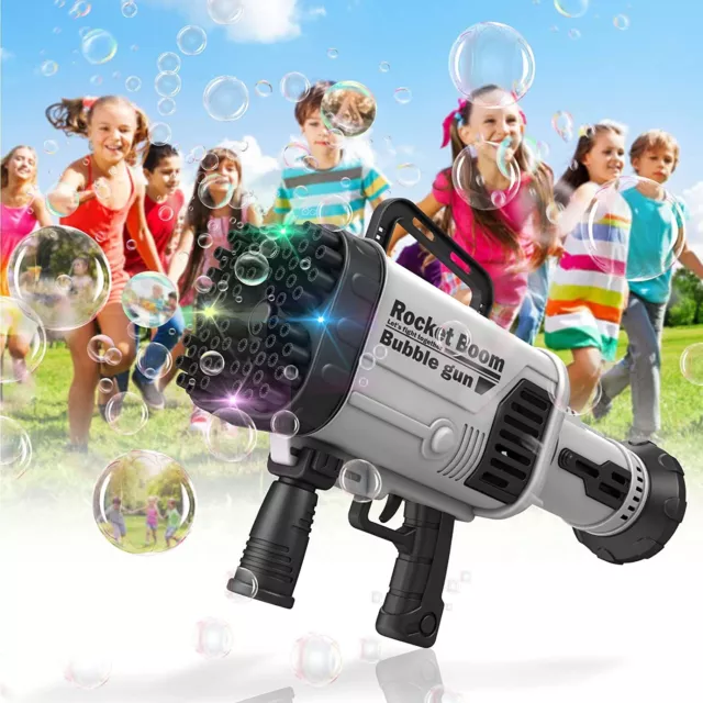 Rocket Bubble Gun For Children Automatic Bubble Machine Summer Electric Toy Play