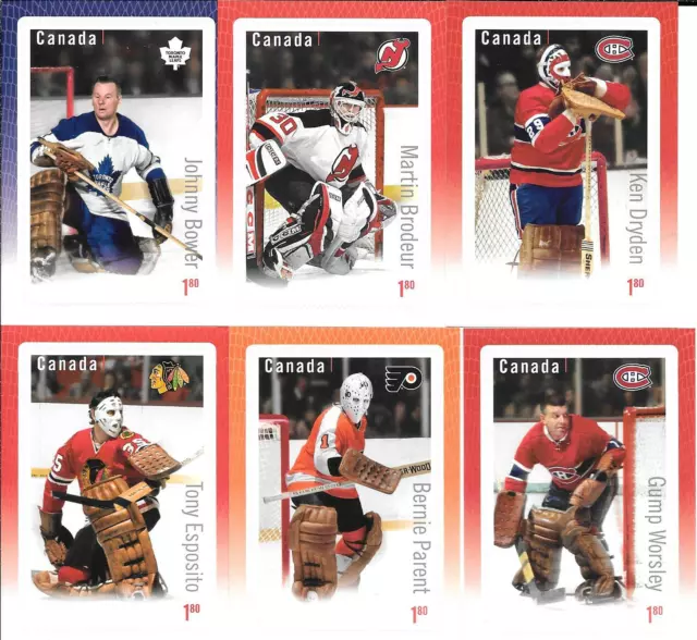 U PICK EM LOT 2015 Canada Post Great Canadian Goalies Collectors Stamp card set