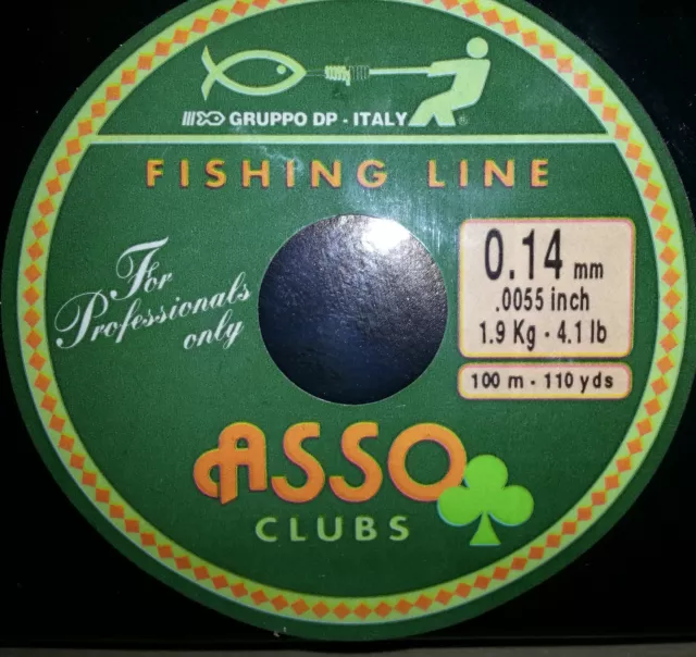 Mono-Filament Asso Club Flex Grey Colour Bobine 100 MT Passataledgering Poi Carp