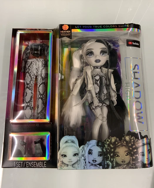 Shadow High Box Set RAINBOW HIGH SHADOW Series 1 Heather Grayson- Grayscale Fashion Doll. 2 ...