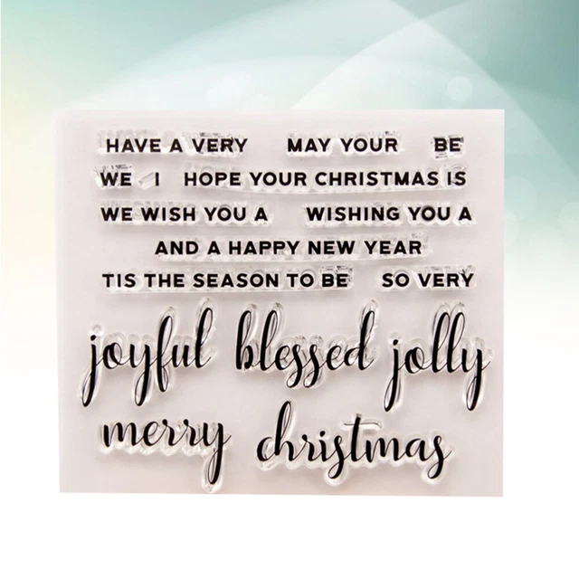 Words Clear Stamps Christmas Greeting Stamps Sentiments Clear Stamps