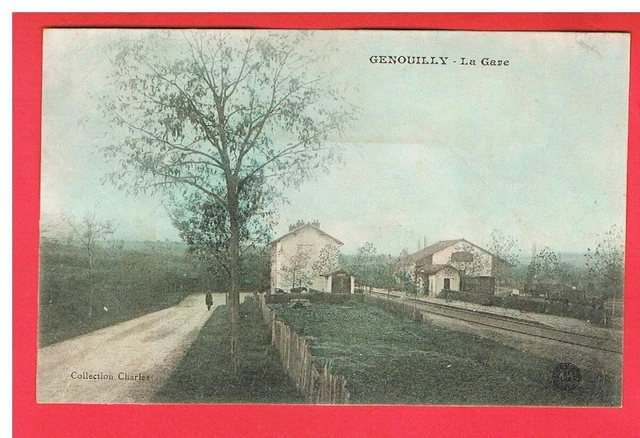 Cpa  - Genouilly -  71 - Saône Et Loire   -  La Gare