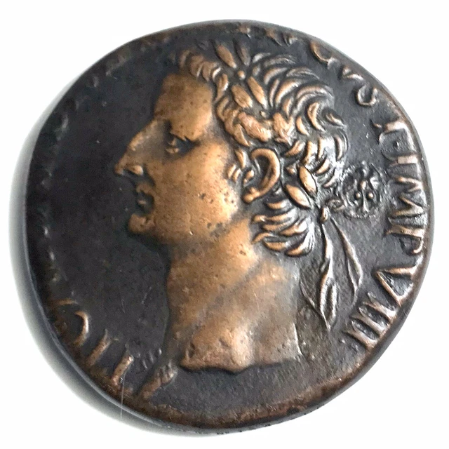 Médaillon Ancien Empereur Romain - Or 14k émaillé - Pendentif Ovale - Occasion