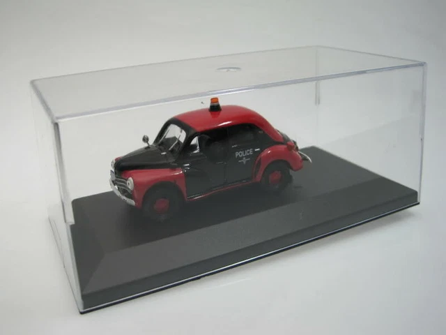 OPO 10 Modellino Auto Renault 4CV Police De Monaco - Scala 1/43 In Metallo - Collezione RBA58 - Base E Scatola Plexiglass - 5