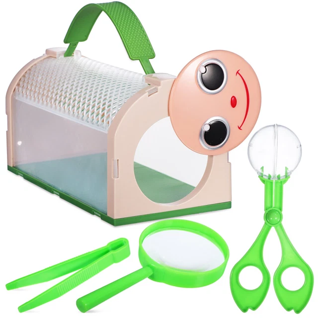 Boîte D'observation Insectes Pour Enfants - Kit Explorateur Nature Avec Loupe, Pince, épillet Et Sangle - Jouet éducatif Extérieur Vert