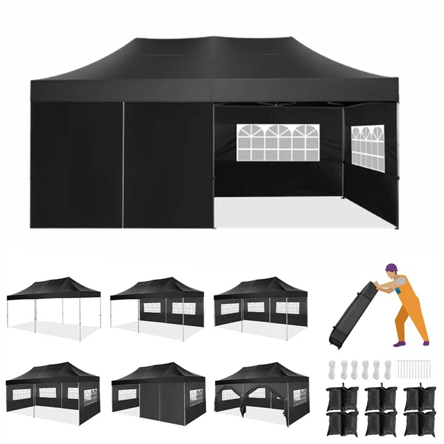 3x6 m Pavillon Faltpavillon Gartenzelt Partyzelt Wasserdicht UV Pop-up Pavilion