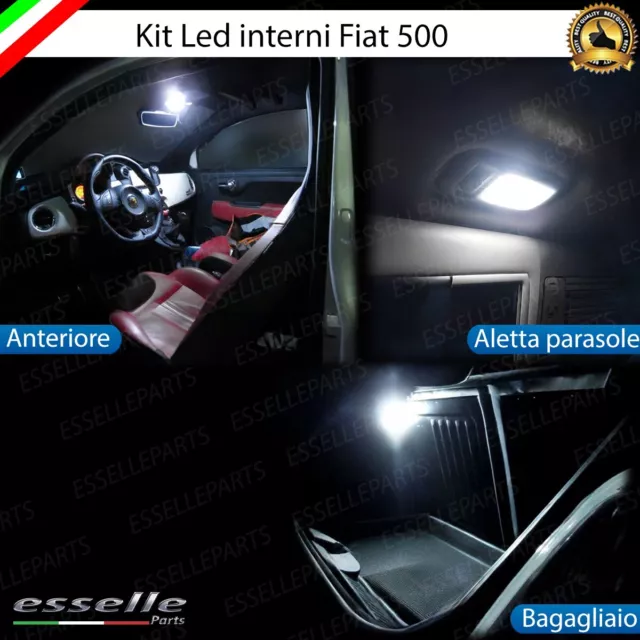 Kit Full Led Interni Abitacolo Fiat 500 Cinquecento Restyling Completo Canbus