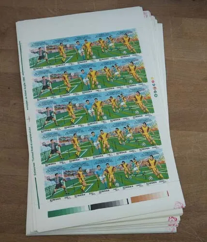 1996 Rumänien; 200 Serien Fußball-WM, postfrisch/MNH, MiNr. 5180/84, ME 1000,-