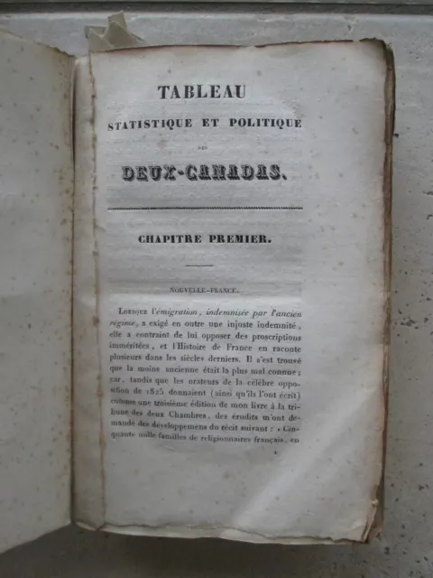 LEBRUN : Tableau statistique et politique des DEUX-CANADAS, 1833. 3