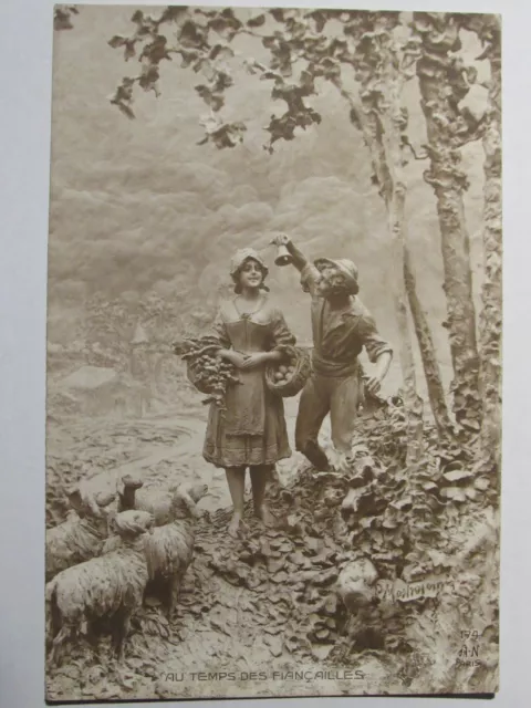 Antica Cartolina Allegorie N° 174 Da Mastroianni Editore Noce 1912
