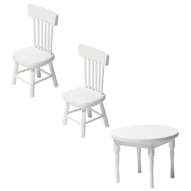 Miniaturtisch & Stühle Set weiße Fairy Gartenmöbel DHD