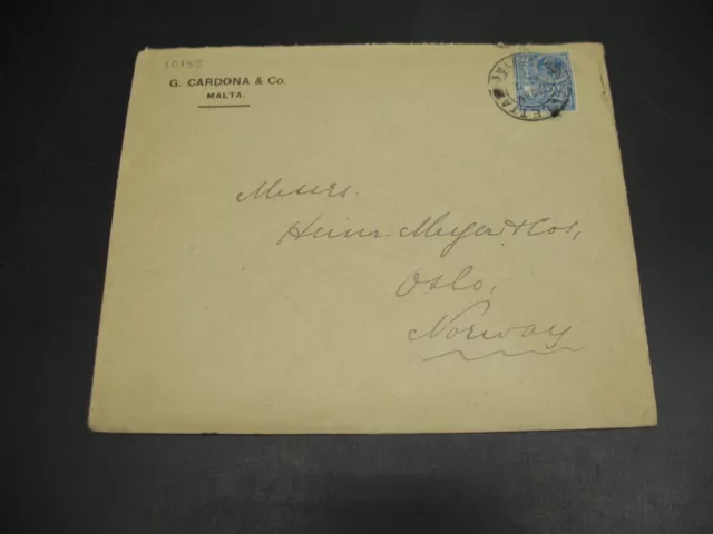 Malta 1933 cover to Norway *10152