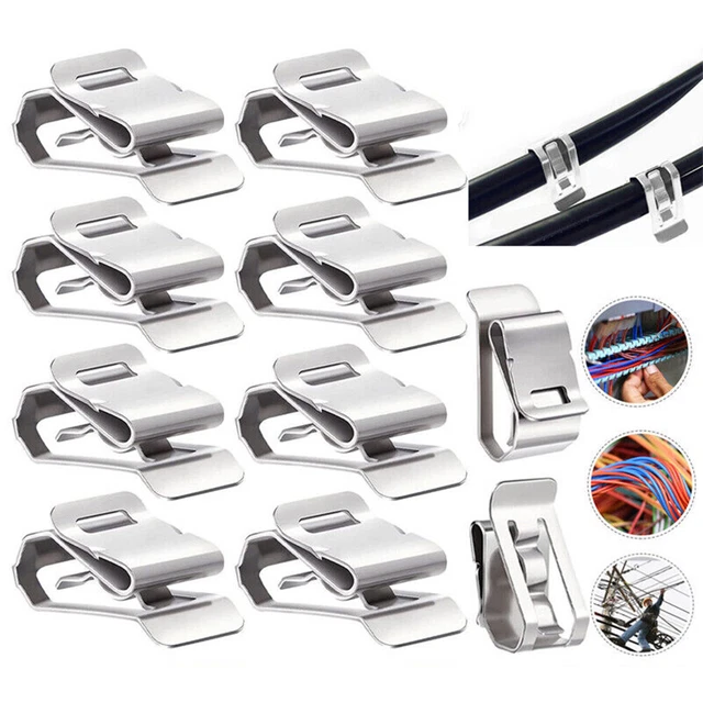 1-100Stk Kantenclip Solarkabel Kabelbinder PV Edgeclip Edelstahl 304 kabel clip