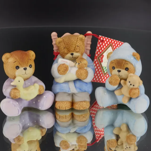 Enesco Lucy and Me Lucy Rigg Baby Bear Lot of 3 Rocking Feeding Ducky