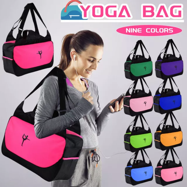 Personalised Yoga Mat Bag Beach Towel Pilates Foldable Exercise Sports Gym  Tote