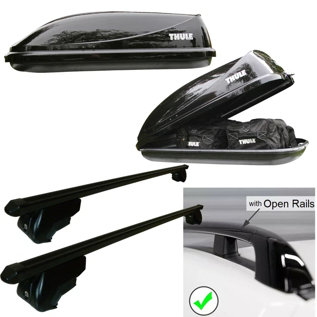 ROOF RACK BARS & Thule Roof Box *Package* Fits Nissan Qashqai 2007