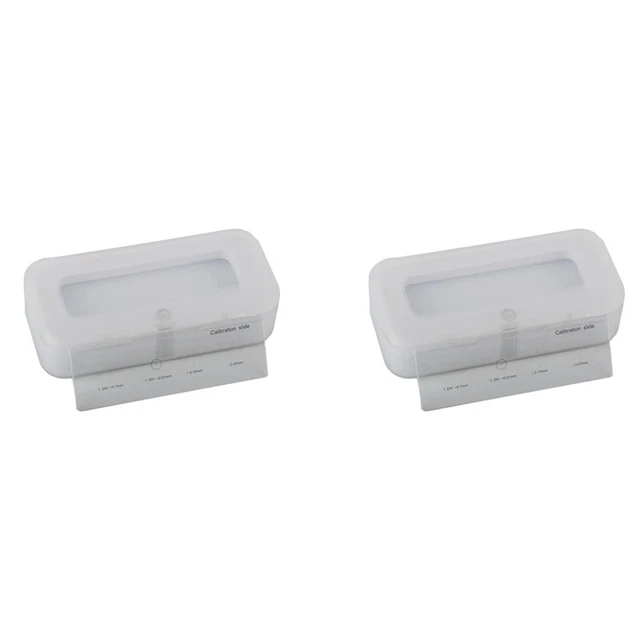 2pcs 0.01mm Microscope Slides Reticle Calibration Slide Ruler MicroscoE1E5