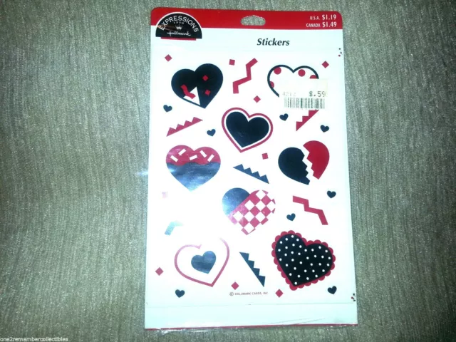 Expresiones De Hallmark 4 Hojas 32 Corazón Pegatinas Regalo Sella Vintage Nuevo