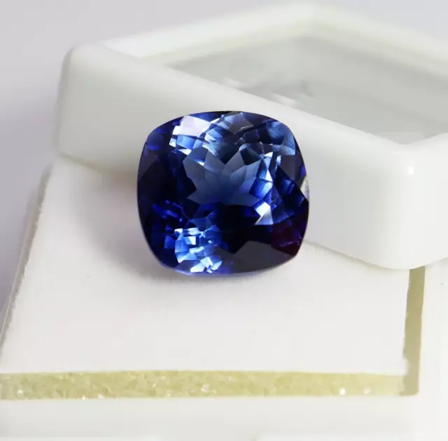 GIE CERTIFIED 16.05Ct Natural Blue SAPPHIRE Cushion Brilliant Cut Loose Gemstone