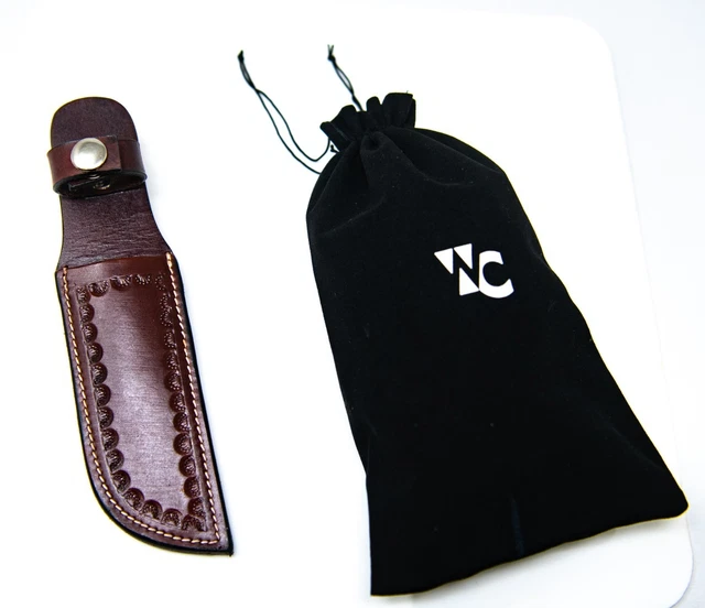 Fourreau De Couteau En Cuir Marron Fait Main - Passant De Ceinture
