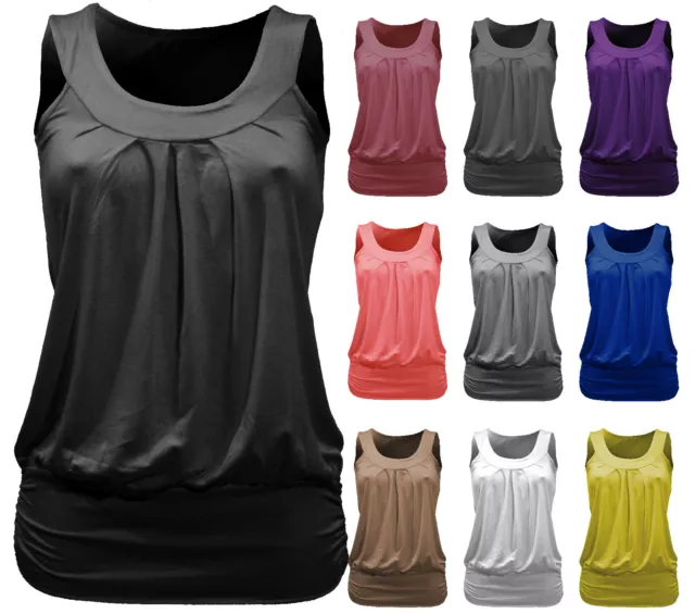 Damen Tank Top Racerback Trägertop Trägershirt Rundhalz Locker geschnitten 5012