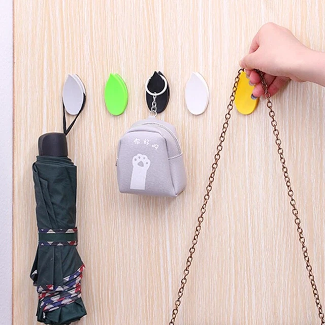 Leaf Wall Hooks 5pcs/set Self Adhesive Storage Rack Hanger Holder Shelf