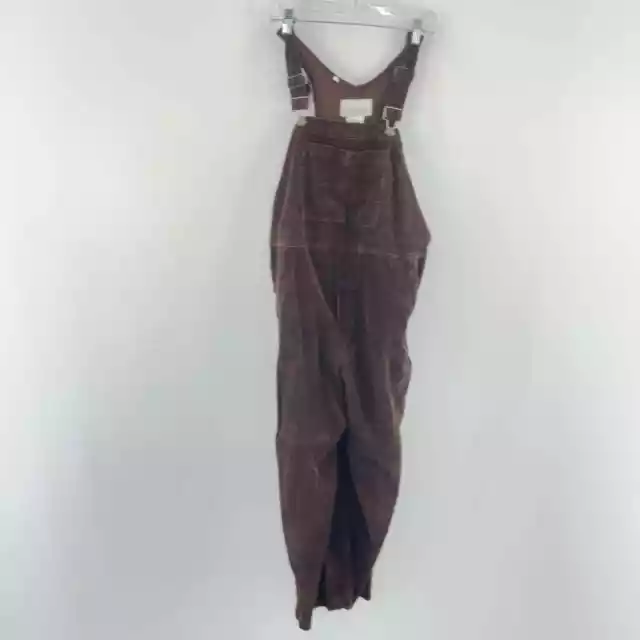 Motherhood Chestnut Brown Corduroy Maternity Overalls Womens Size M